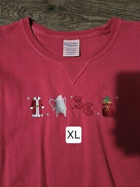 Hanes Comfort Wash Crewneck Sweatshirt Red XL The Santa Clause